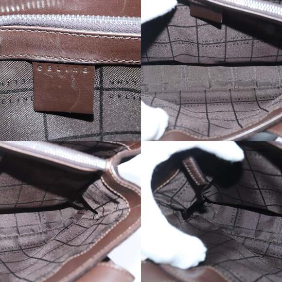 CELINE C Macadam Canvas Hand Bag Brown - Picture 11 of 12